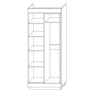 Шкаф для одежды «2Д Роксет» (без зеркала) КМК 0554.11-01