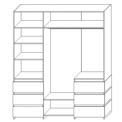Шкаф для одежды «3Д Хилтон» КМК 0651.8