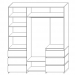 Шкаф для одежды «3Д Хилтон» КМК 0651.8