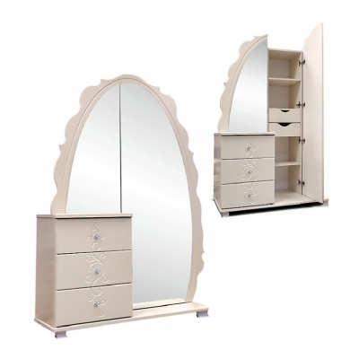Шкаф комбинированный «Жемчужина с зеркалом» КМК 0380.12